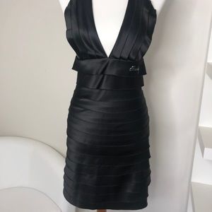 Fairly satin halter mini dress cocktail